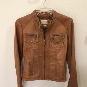 Michael Kors Tan Leather Jacket